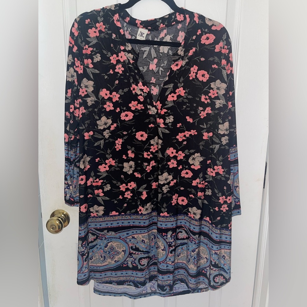 Sew in Love Floral Paisley Top